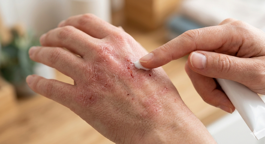 Celestone G Cream used for treating infected eczema flare-ups with redness and skin inflammation