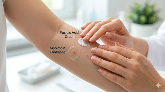 Esroban Ointment vs Fucidin Cream used for treating bacterial skin infections such as impetigo, infected wounds, and eczema