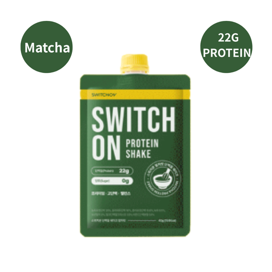 [SWITCH ON] 프로틴 쉐이크 말차맛 40g x 6팩 | Matcha Protein Shake Pouch, 6ct