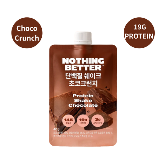 [NOTHING BETTER] 단백질 쉐이크 초코크런치 40g x 7개입 | Choco Crunch Protein Shake Pouch, 7ct