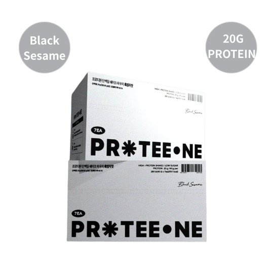 [PROTEEONE] 단백질 쉐이크 흑임자맛 40g x 7개입 | Black Sesame Protein Shake Pouch, 7ct