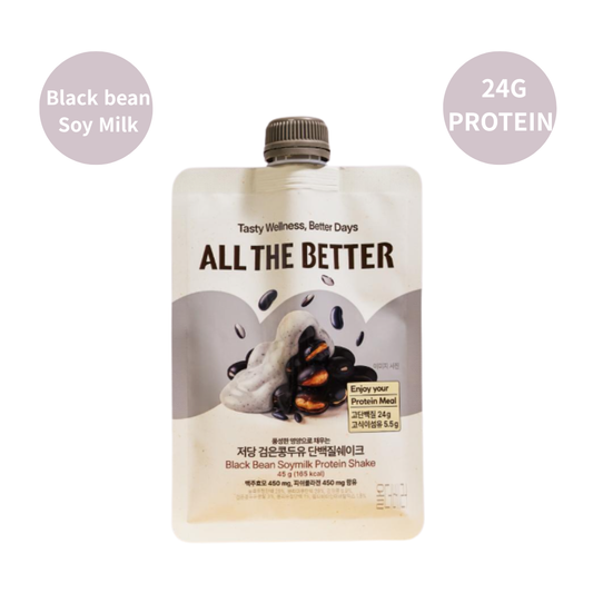 [All The Better] 저당 검은콩 두유 단백질 쉐이크 45g x 7개입 | Low-Sugar Blackbean Soy Milk Protein Shake, 7ct