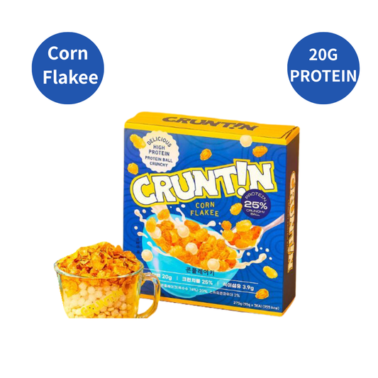 [CRUNTIN] 단백질 쉐이크 파우치 콘프레이키 50g x 5개입 | Crunchball Protein Shake Cornflakee, 5ct